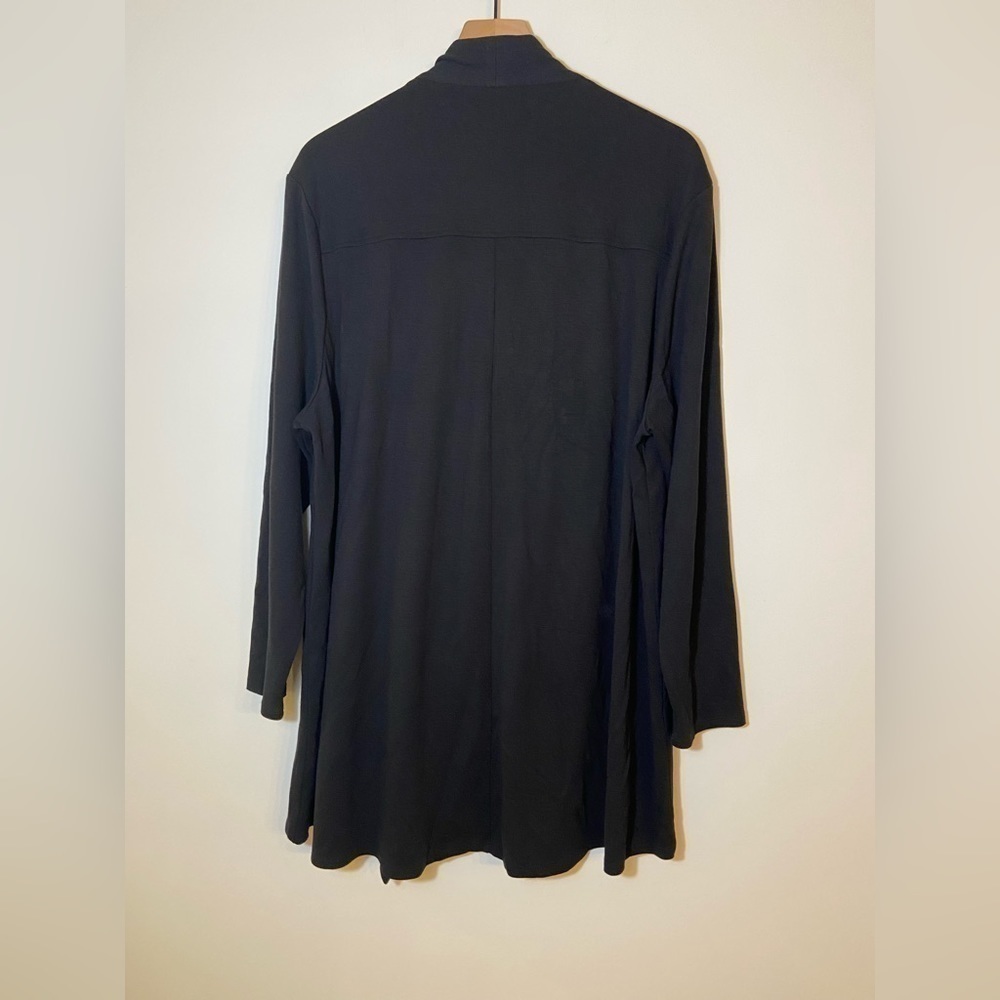 Nic + Zoe Half Zip Cardigan Sweater Womens 2X Black Long Sleeve Viscose - Picture 6 of 8